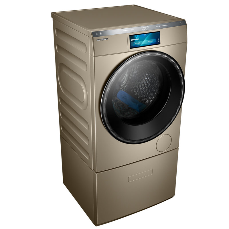 小天鹅littleswanbvl2d120tg612公斤滚筒洗衣机比佛利摩卡金