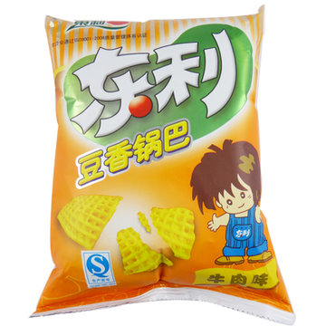 东利豆香锅巴休闲零食小吃独立包装 东利牛肉味锅巴102克
