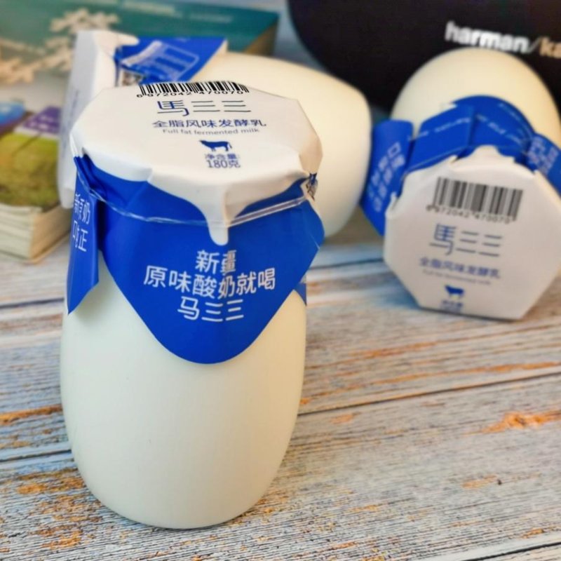 马三三小白罐酸奶180g12180g12罐箱0添加新疆奶源奶味纯正口感醇厚