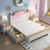 恒兴达 儿童床现代简约1.2米小孩储物床1.5米公主实木床(1.2*2米拼色床 单床)第2张高清大图