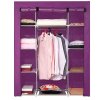 超大储物空间时尚卷帘式布衣柜HBY141508D(紫色)