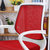 匠林家私椅子弓形椅升降办公椅电脑椅家用(红色 白框)第3张高清大图