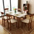 古宜（Guyi） 纯实木餐桌椅组合 北欧现代简约红橡木 一桌四椅饭桌钢化玻璃组合(1.36*0.8米餐桌一桌四椅)第3张高清大图