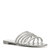 GIUSEPPE ZANOTTI银色皮革女士时装拖鞋 E900013-00136.5银色 时尚百搭第4张高清大图