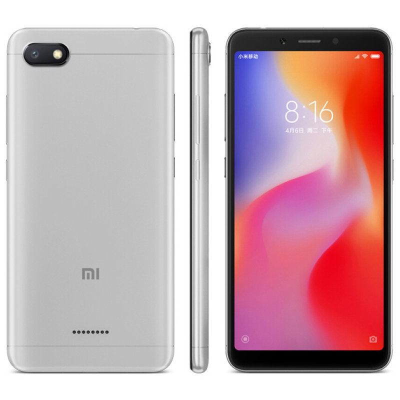 小米mi红米6aai人脸解锁2gb16gb铂银灰全网通双卡双待