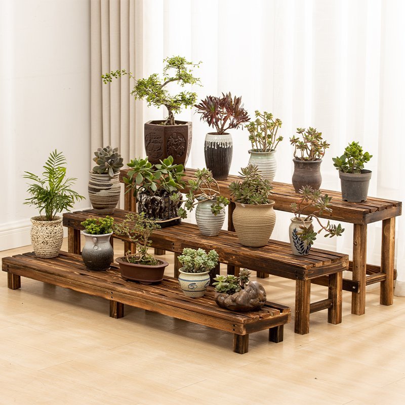 花凳阶梯花架子多层室外阳台置物架防腐木实木花架多肉花架多功能