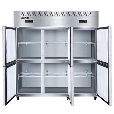 星星（XINGX）BCD-1300E 1300L 商用六门厨房冰箱 立式双温冰柜 不锈钢冷藏冷冻柜  饭店酒店冷柜 不锈钢