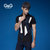 G&G男装新款夏季男士短袖衬衫修身印花休闲衬衣潮流学生青年衬衣(黑色 S)第2张高清大图