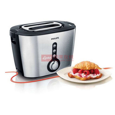 飞利浦（Philips）烤面包机 HD2636 双烘烤槽设计/七档调温双烘烤槽烤
