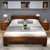 夏树 床 实木床简约现代中式双人床实木橡胶木床 单人床M211(胡桃色普通床 1.8M单床)第4张高清大图