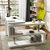 古宜（Guyi） 转角书桌书架组合 白色现代简约烤漆旋转电脑桌椅 书房书柜办公桌 单个书桌【1.2米】(单个书桌1.2米)第2张高清大图