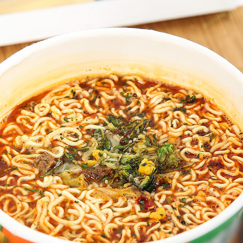 康师傅大食桶香辣牛肉面12桶国美超市甄选