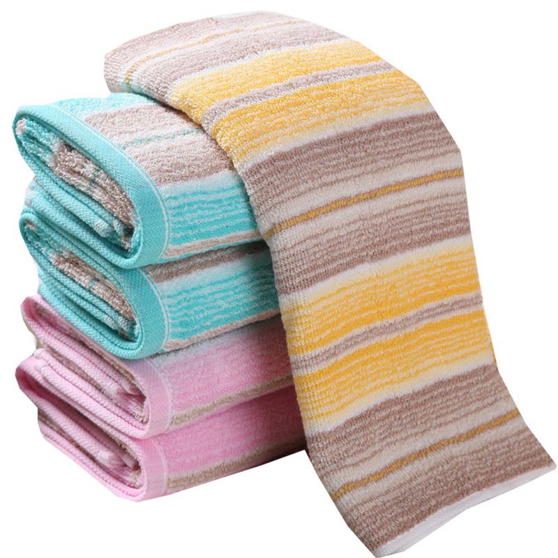 金号纯棉条纹毛巾混色3条装ga1085亲肤舒适不易掉毛