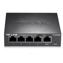 TP-LINK 5口全千兆钢壳交换机SG1005D非网管桌面式4口分线器1000M网络监控(灰色 官方标配)