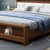一米色彩 床 双人床实木床可充电储物软靠主卧床木质简约现代北欧风格皮质软靠床1.8米高箱抽屉婚床 卧室家具 1.5米框架(榉木色 宽0.8米长1.9米)第4张高清大图