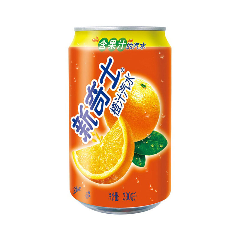 屈臣氏新奇士橙汁汽水碳酸饮料330ml*24 国美甄选【图片 价格 品牌