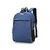 双肩包男士简约商务旅行包电脑背包时尚潮流初中高中大学生书包(蓝色)第3张高清大图
