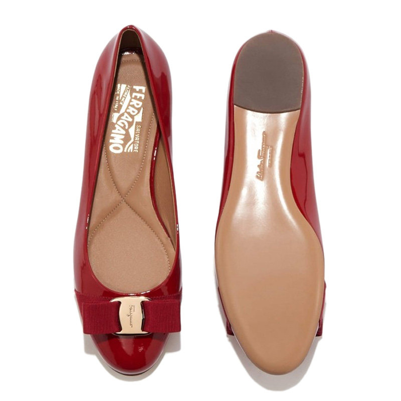 salvatoreferragamo女士紅色平底鞋01a18159212555紅時尚百搭