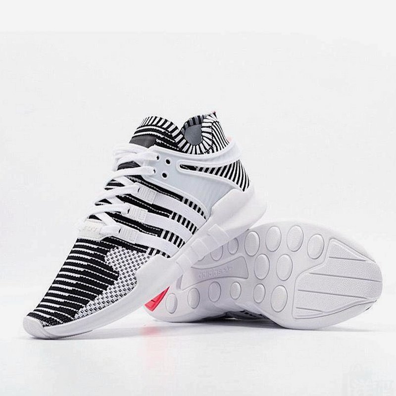 阿迪达斯男鞋 三叶草 eqt support adv 螺旋纹 白斑马 运动跑步鞋