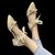 SUNTEK尖头单鞋女粗跟2021年春季新款时尚珍珠小香风百搭浅口法式高跟鞋(36 升级加固版 米色.)第3张高清大图
