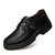 米斯康 男鞋牛皮商务休闲皮鞋 2016新款男士鞋子9125(黑色)第2张高清大图