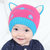 秋冬宝宝针织帽婴毛线帽儿男童女童小孩儿童帽子韩版0-3-6-12个月(天蓝色)第3张高清大图