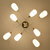 北欧美式简约现代创意个性吊灯大气客厅灯具卧室餐厅玻璃铁艺灯具HS704045(80cm 8头 哑白色 带光源)第5张高清大图
