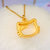 CNUTI粤通国际珠宝 黄金吊坠 足金3D硬金 可爱猫 约1.49克第5张高清大图