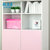 酷漫居书橱 儿童家具储物组合书柜子 彩胺二门书柜 蓝色粉红色(粉红色)第5张高清大图