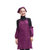 谋福 厨房店员工作围裙服 餐厅服务员围裙+头巾+袖套四件套 制服围裙可爱(紫色)第4张高清大图