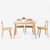 好事达戈菲尔白橡木餐桌椅 1.2米小户型饭桌 实木一桌四椅(一桌四椅（麻面）)第5张高清大图