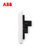 ABB开关插座面板德静系列白色86型16A三孔空调插座AJ206第3张高清大图
