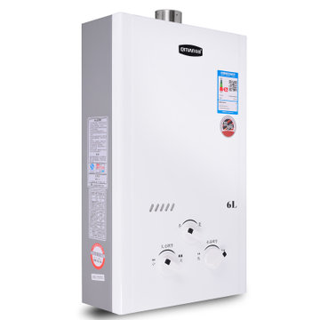奇田（Qitian）JSQ12-6A-03燃气热水器液化气 天然气 6升强排式热水器 铜水箱(天然气12T)