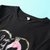 JLS新疆棉21年夏季新品女款短袖时尚潮流经典设计印花女式T恤RY1026193XL黑 全棉简约百搭第3张高清大图