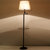 现代简约落地灯北欧圆形灯罩客厅书房卧室床头灯立式台灯(亚麻灯罩LED12W)第5张高清大图