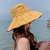 JOHLIN DREAM2021年新款帽子女渔夫帽夏季时尚遮阳帽防晒黑胶遮脸显脸小(黄色)第3张高清大图
