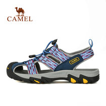 Camel/骆驼户外女款沙滩鞋 夏季防滑防撞透气舒适女士凉鞋 A72309611(蓝色，女款 40)
