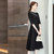 MISS LISA韩版时尚气质中长款连衣裙大码裙子YWZ8112(黑色 XXXL)第2张高清大图