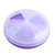 FaSoLa三分格药盒 圆形靓彩便携旅行迷你小药盒 密封药品收纳盒(紫色)第2张高清大图