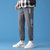 传奇保罗蓝色牛仔裤男夏季薄款2021年新款裤子潮流牌直筒宽松男士休闲长裤（M-4XL）812301(灰黑色 L)第3张高清大图