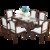 亚格林 美式 餐桌 实木餐桌椅组合饭桌长方形小桌子餐厅家具(餐桌+4张0908硬座椅)第5张高清大图