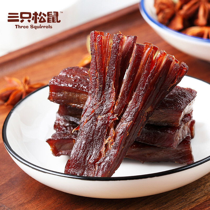 三只松鼠牛肉干原味120g国美超市甄选