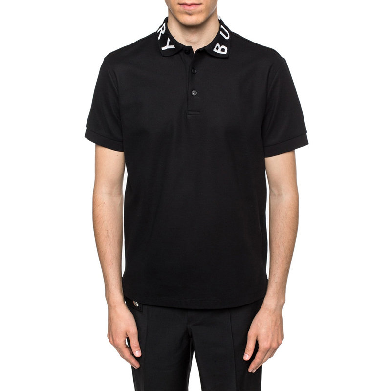 burberry黑色男士polo衫8013499xl码黑时尚百搭