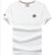 夏季新款男式短袖T恤韩版修身青年男士棉料打底衫圆领90572-771(白色 M)第3张高清大图