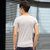 2017夏装新款纯白色男士圆领短袖T恤棉纯色短袖潮打底衫 ST001(圆领浅灰)第3张高清大图