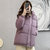 MISS LISA韩版短款棉服冬季小个子女装加厚棉袄外套D0001(紫色 M)第5张高清大图