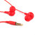锐思 REW-l01 情侣系列有线耳机 红色 凹凸有致 区分佩戴 一键线控 高清通话第2张高清大图