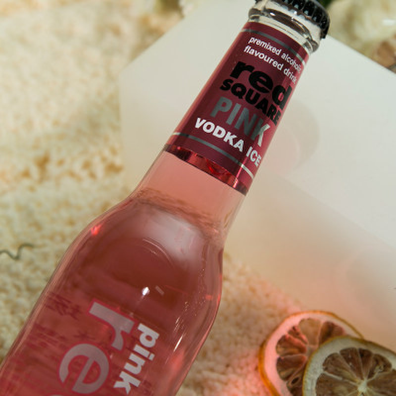 红广场粉冰伏特加预调酒-水蜜桃味270ml/瓶