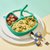 宝宝餐盘吸盘式硅胶分格盘儿童吸管碗婴儿学吃饭训练碗勺餐具套装(绿色餐盘+吸管)第3张高清大图