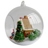 DIY手工小屋 迷你版 水晶球系列 手工拼装房子迷你建筑模型 圣诞快乐(白色 白色圣诞)